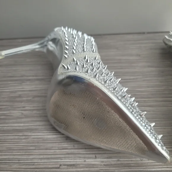 NWT Steve Madden Clear Rhinestone Studded Pointed-Toe Pumps - Picture 4 of 9